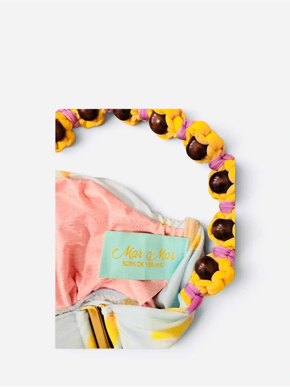 Mar a Mar Columbian Bananas and Crochet Bikini Set, Adult Small
